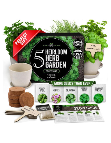 Kit de Jardín de Hierbas - HOME GROWN - 5 Especies