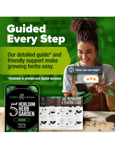 Kit de Jardín de Hierbas - HOME GROWN - 5 Especies