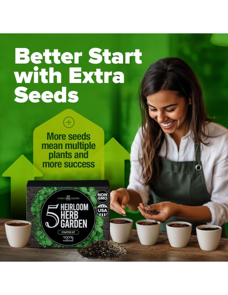 Kit de Jardín de Hierbas - HOME GROWN - 5 Especies