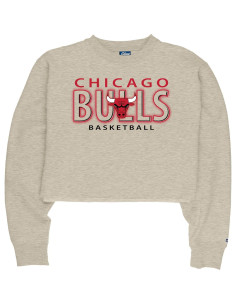 Sudadera recortada mujer Blue 84 Boston Celtics Oatmeal 2