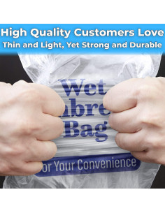 Bolsas de Lluvia Eucatus para Paraguas 500 Unidades 17,78x88,53cm 2