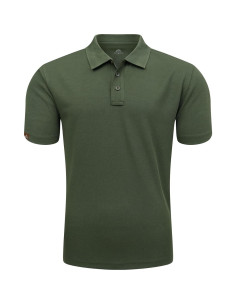 Camisa Polo Hombre Marca Secado Rápido Verde Militar Talla Grande 2