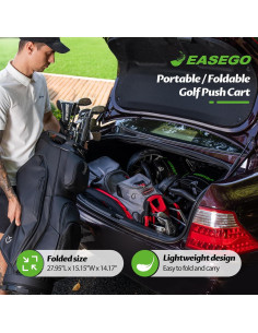 Carro de Golf EASEGO DZ Plegable 3 Ruedas Todo Terreno 2