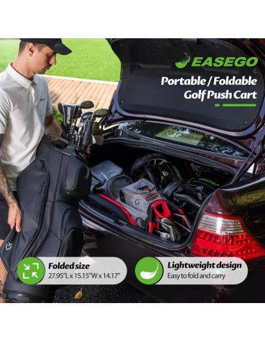 Carro de Golf EASEGO DZ Plegable 3 Ruedas Todo Terreno