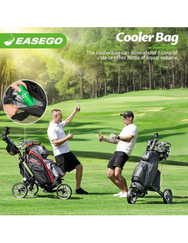 Carro de Golf EASEGO DZ Plegable 3 Ruedas Todo Terreno