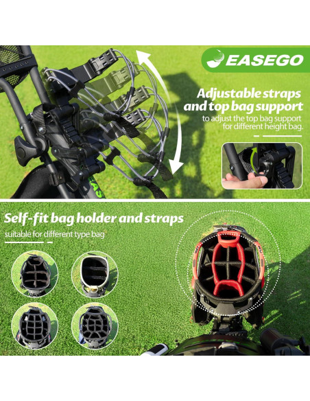 Carro de Golf EASEGO DZ Plegable 3 Ruedas Todo Terreno