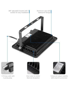 Luz UV LED 50W Everbeam 365nm Impermeable IP66 2