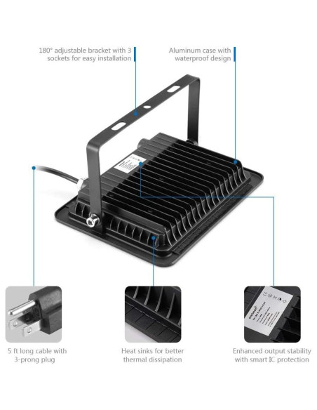 Luz UV LED 50W Everbeam 365nm Impermeable IP66
