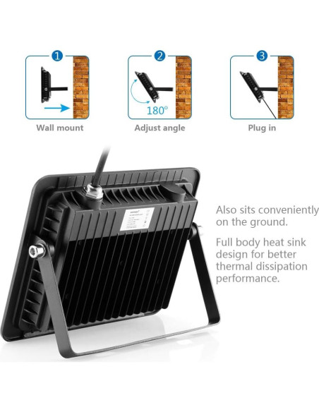 Luz UV LED 50W Everbeam 365nm Impermeable IP66