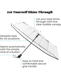 Paraguas Plegable Totes Automático Claro 106 cm Unisex 2