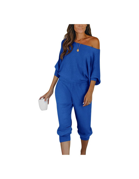 Conjunto de Chándal PRETTYGARDEN 2 Piezas Mujeres Azul