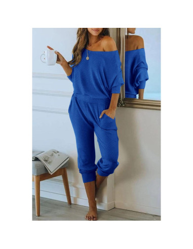 Conjunto de Chándal PRETTYGARDEN 2 Piezas Mujeres Azul