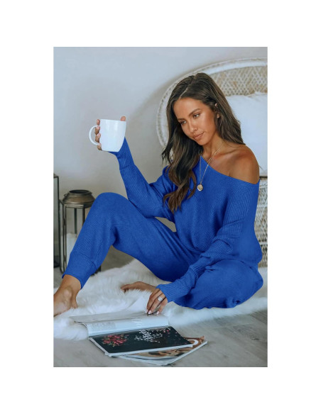 Conjunto de Chándal PRETTYGARDEN 2 Piezas Mujeres Azul