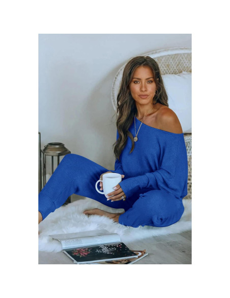 Conjunto de Chándal PRETTYGARDEN 2 Piezas Mujeres Azul