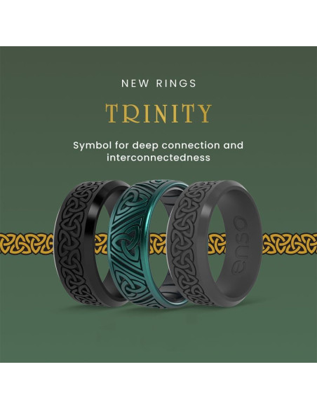 Anillo Claddagh Enso Rings - Silicona Flexible y Cómoda