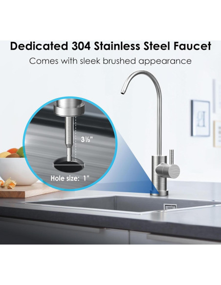 Filtro de agua bajo fregadero Waterdrop WD-10UB, reduce PFAS y plomo