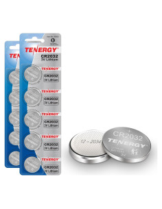 Baterías Tenergy CR2032 3V Litio - Paquete de 10 Unidades