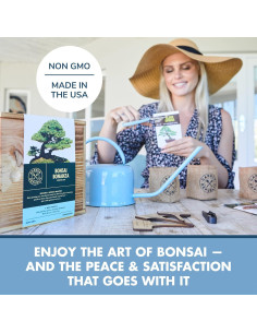 Kit de Inicio Bonsai Garden Republic - 4 Semillas, Tijeras, Tierra 2