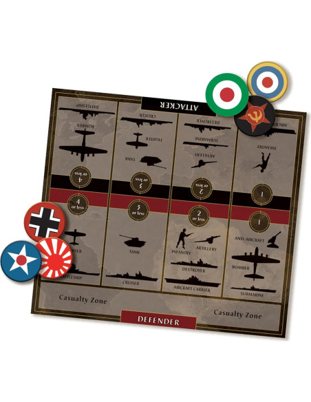 Axis & Allies Edición Aniversario - 2-6 Jugadores - Tablero 61x102 cm