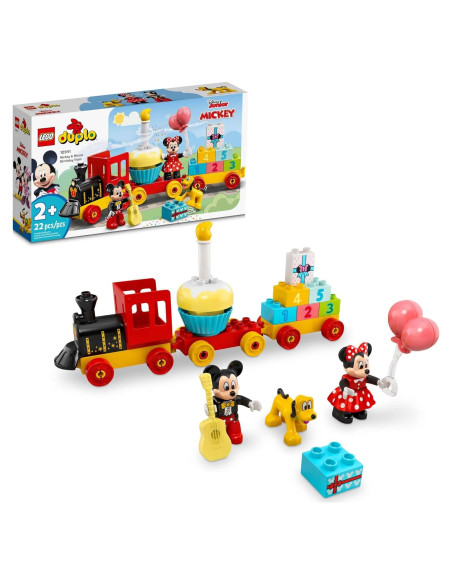 LEGO DUPLO Tren de Cumpleaños Disney Mickey y Minnie 22 Piezas