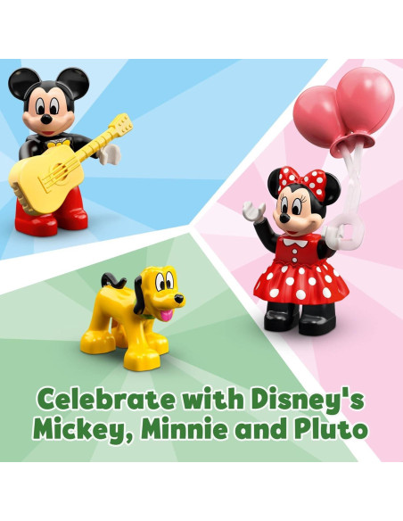 LEGO DUPLO Tren de Cumpleaños Disney Mickey y Minnie 22 Piezas