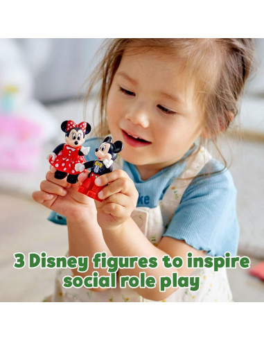 LEGO DUPLO Tren de Cumpleaños Disney Mickey y Minnie 22 Piezas