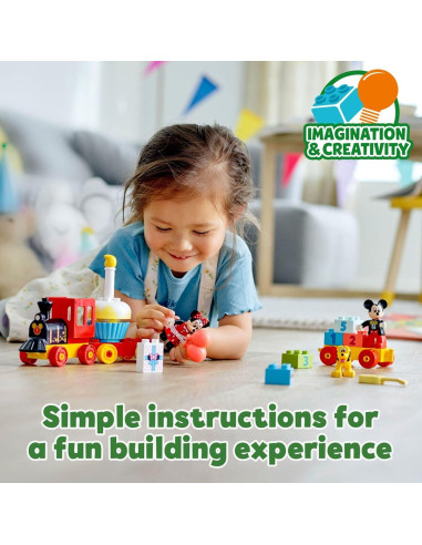 LEGO DUPLO Tren de Cumpleaños Disney Mickey y Minnie 22 Piezas