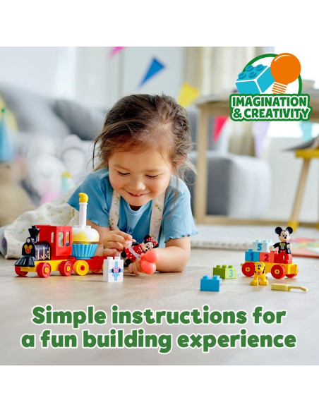 LEGO DUPLO Tren de Cumpleaños Disney Mickey y Minnie 22 Piezas