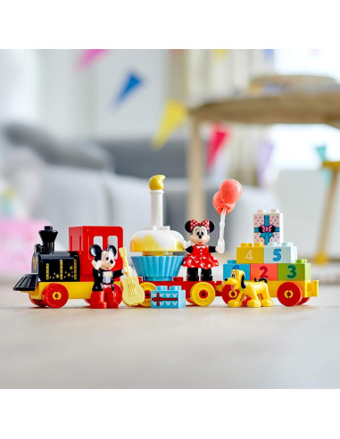 LEGO DUPLO Tren de Cumpleaños Disney Mickey y Minnie 22 Piezas