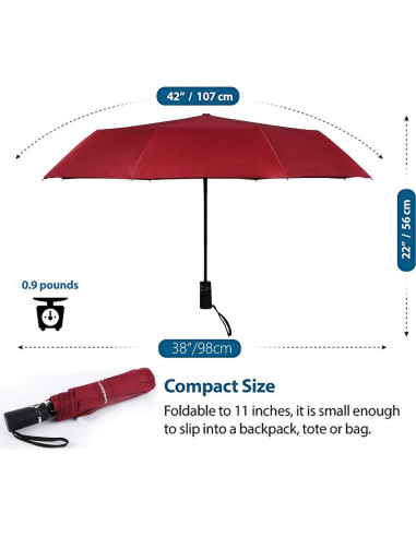 Paraguas de viaje SY COMPACT automático a prueba de viento