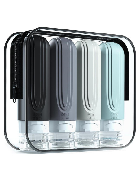 Botellas de Viaje Mrsdry 3oz Silicona A Prueba de Fugas