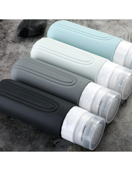 Botellas de Viaje Mrsdry 3oz Silicona A Prueba de Fugas