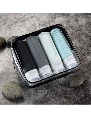 Botellas de Viaje Mrsdry 3oz Silicona A Prueba de Fugas