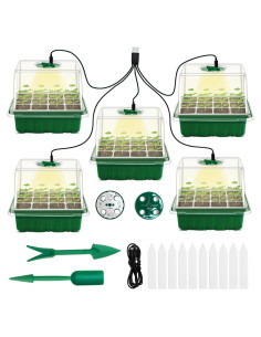 Bandeja de Germinación GOONMILL con Luz y 12 Celdas