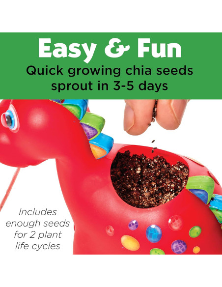 Kit Jardín Dinosaurio Creatividad para Niños Auto-Riego 6-8 Años