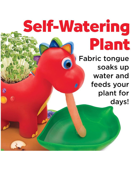 Kit Jardín Dinosaurio Creatividad para Niños Auto-Riego 6-8 Años