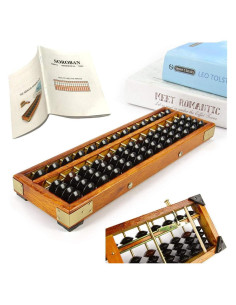 Ábaco Soroban de Madera 13 Columnas 27.18 cm Hexing