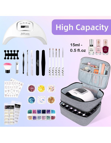 Organizador de Esmalte de Uñas ALSLEA 30 Botellas Gris