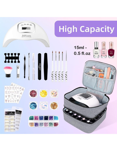 Organizador de Esmalte de Uñas ALSLEA 30 Botellas Gris