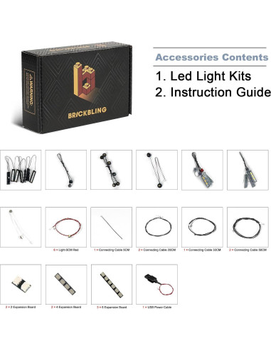 Luz LED BrickBling para Lego 10333 Barad-dur - Versión Mejorada