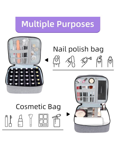 Organizador de Esmalte de Uñas ALSLEA 30 Botellas Gris