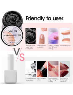 Kit de Gel de Pegamento para Uñas Gellen 8g + Lámpara LED UV 8W 2