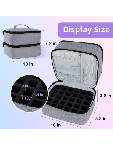 Organizador de Esmalte de Uñas ALSLEA 30 Botellas Gris