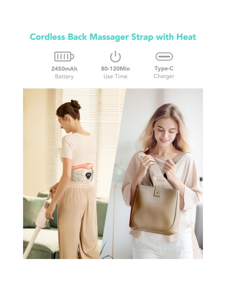 Masajeador de Espalda Inferior SKG W9 PRO Inalámbrico Calefactor