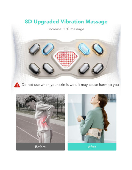 Masajeador de Espalda Inferior SKG W9 PRO Inalámbrico Calefactor