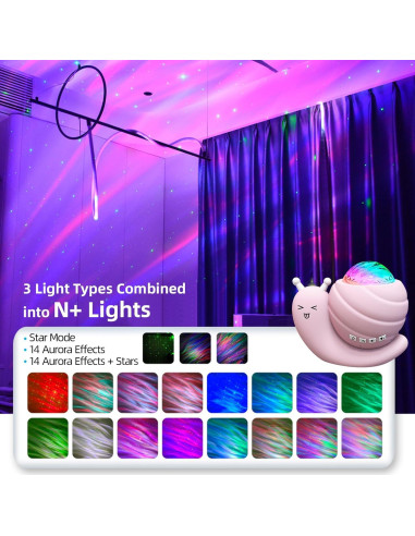 Proyector de Estrellas Mycket Rosa 4 en 1 con Control Remoto