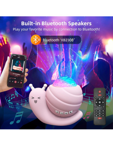 Proyector de Estrellas Mycket Rosa 4 en 1 con Control Remoto