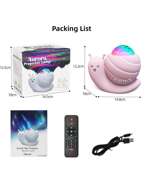 Proyector de Estrellas Mycket Rosa 4 en 1 con Control Remoto