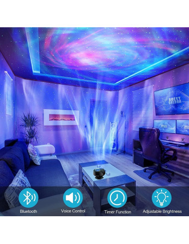 Proyector de Estrellas FLITI 2.0 con Nebulosa y Bluetooth