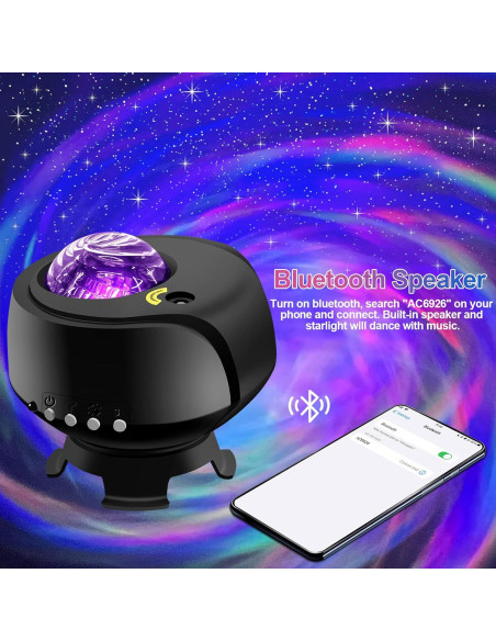 Proyector de Estrellas FLITI 2.0 con Nebulosa y Bluetooth
